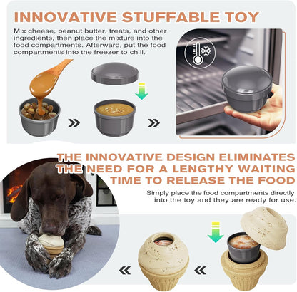 🍦Frozen Treat Dog Toy, Ice Cream Cone Slow Feeder🐕